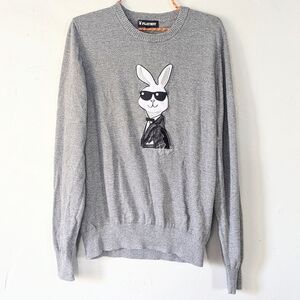 🐰 Playboy Gray Sweater – Men’s XL